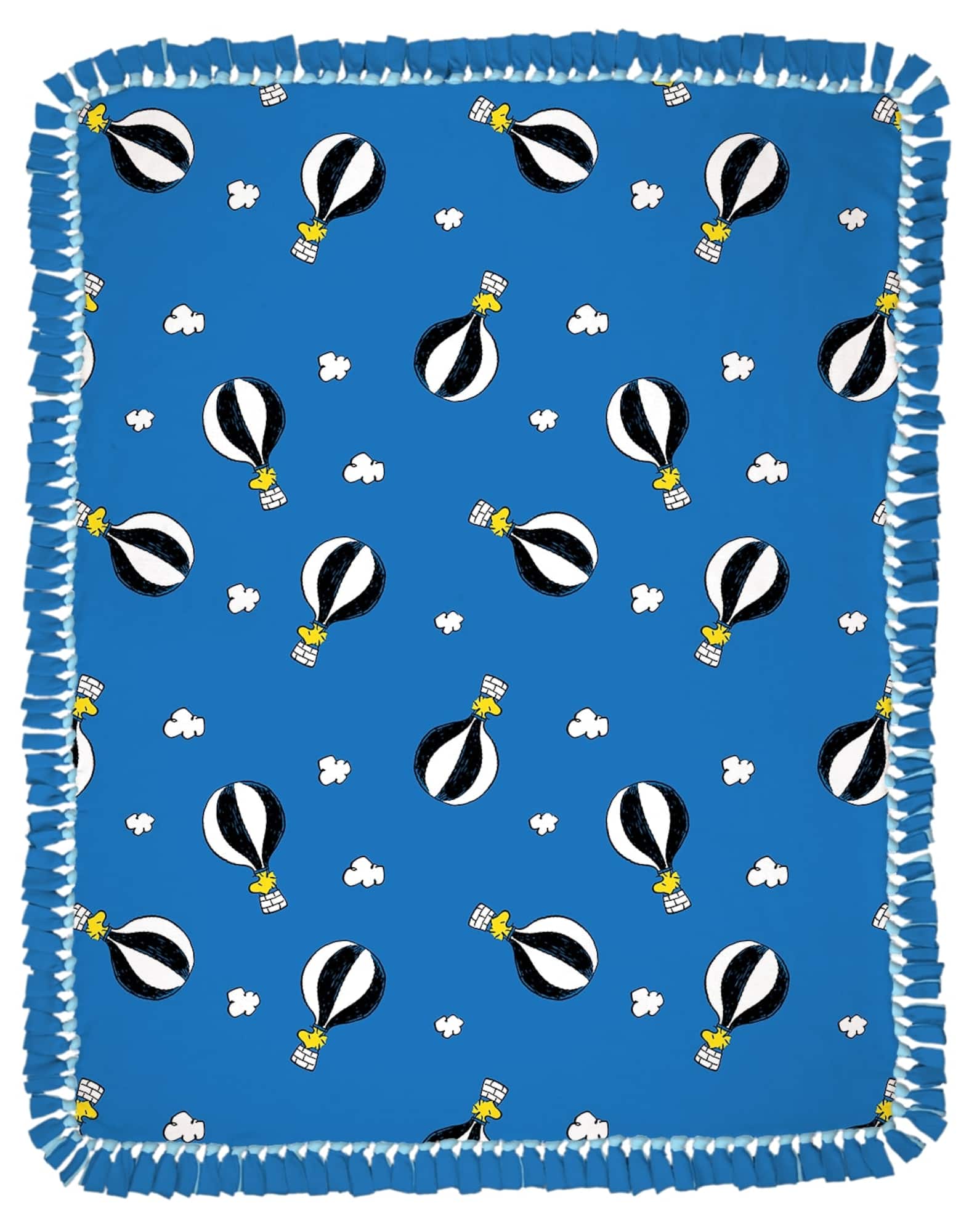 Peanuts® 72" Springtime Snoopy & Woodstock No Sew Fleece Throw Kit